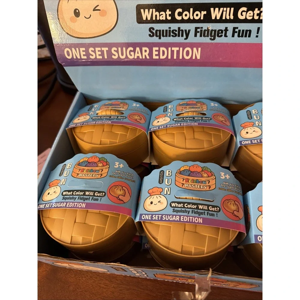 Rare Viral Squishy Bun Rainbow Mystery Dumpling NEW Sealed 1 CASE 12 Pack